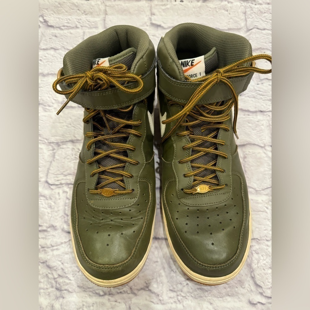 Nike Air Force 1 Mid '07 Medium Olive Green Men’s Size 13 Near Vintage Status - Picture 4 of 9